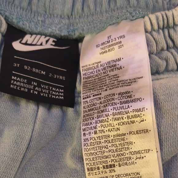 Nike Kids White Tee with Pink and Blue Graphic - Picture 2 of 5